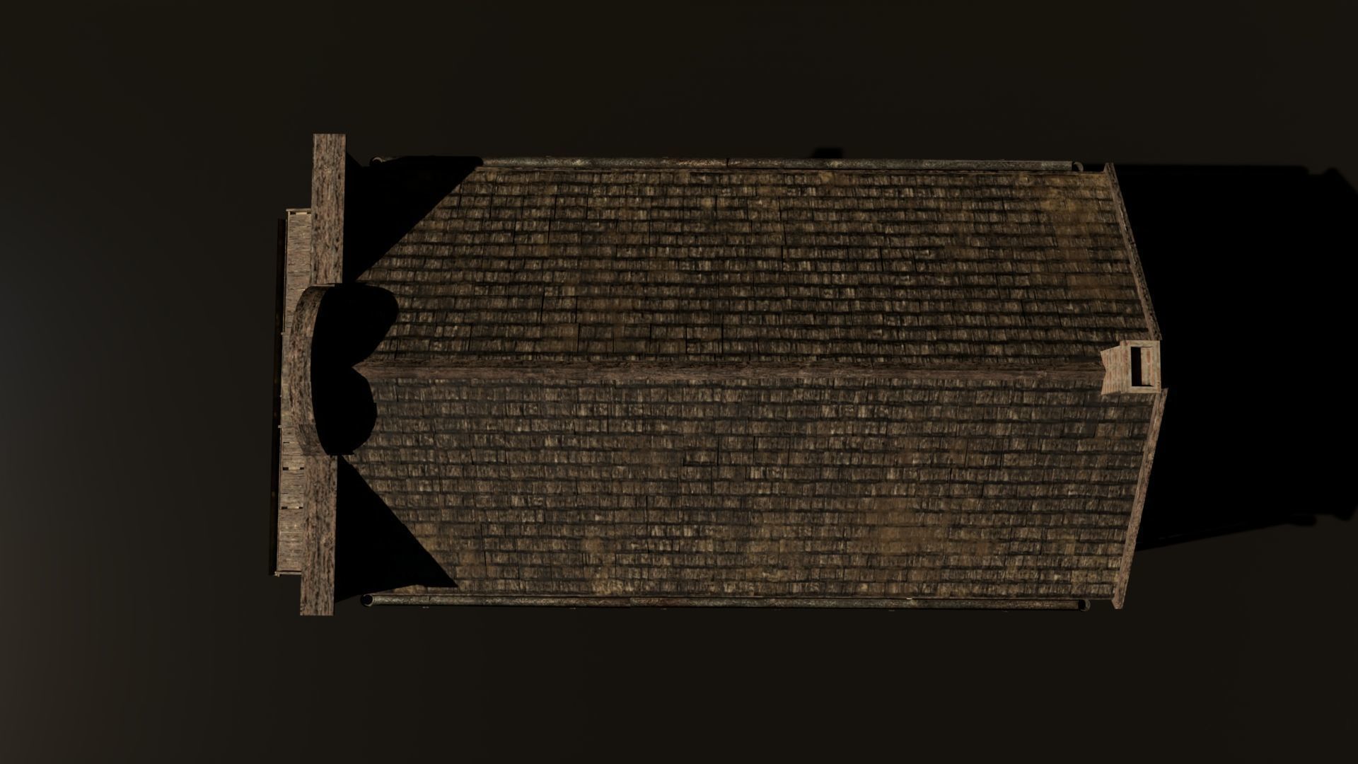 Medieval Building Low-poly 3D model_6