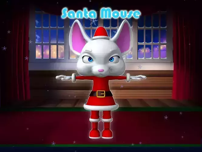 Santa Mouse 3D model