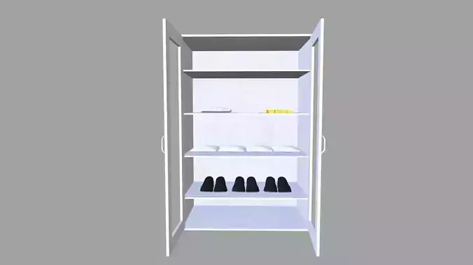 Rack and PPE Kit Low-poly 3D model
