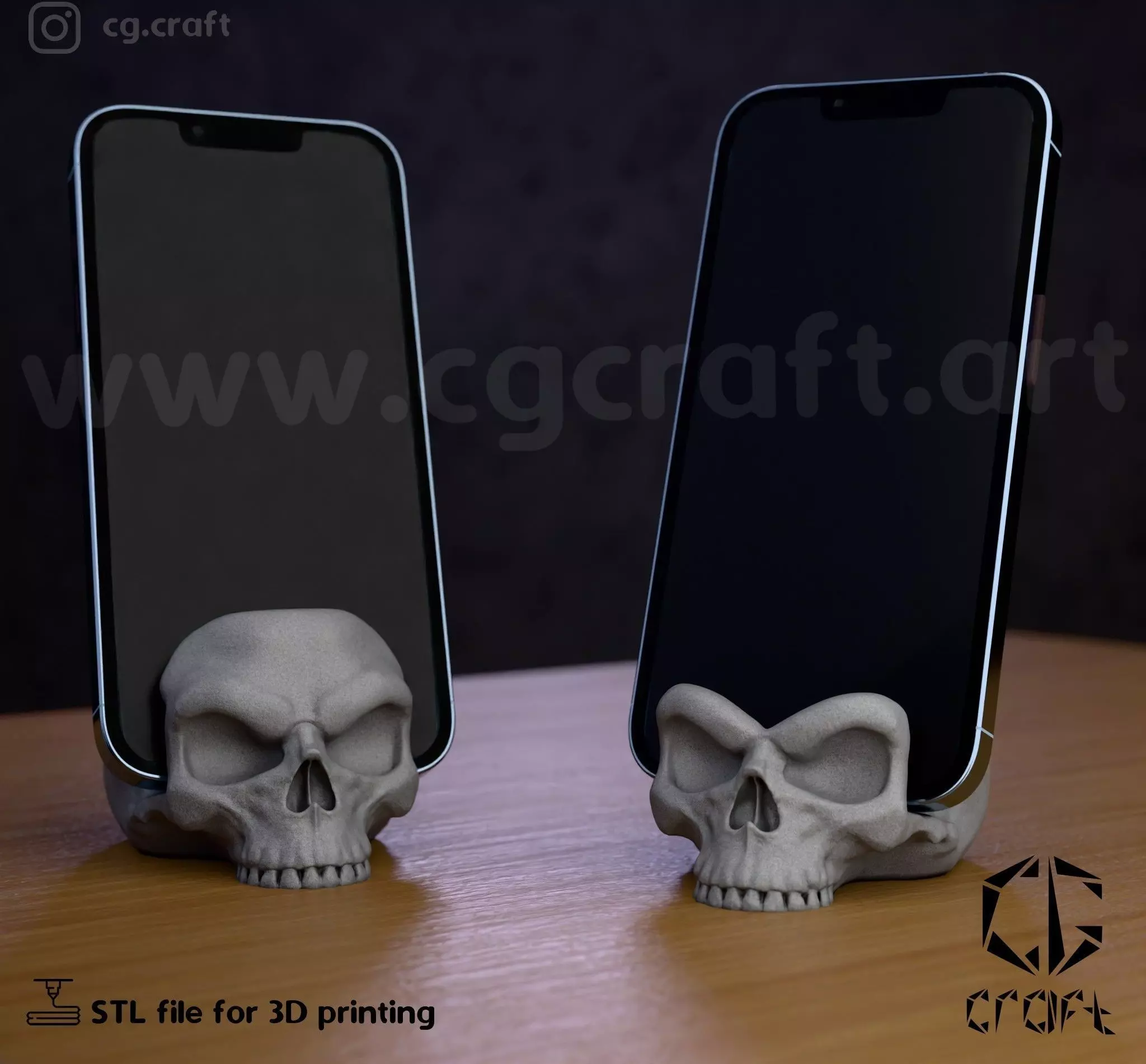 Skull Phone Holder 3D print model