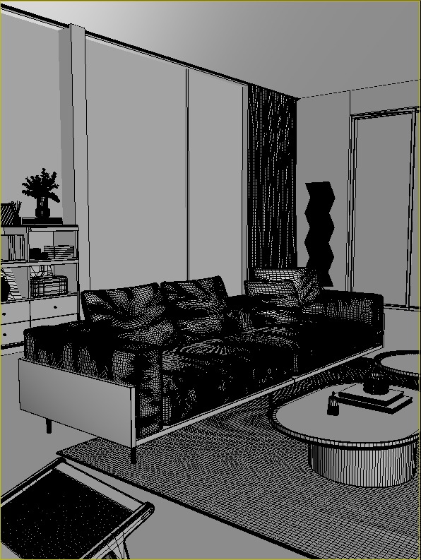 Medieval living room 3D model_5