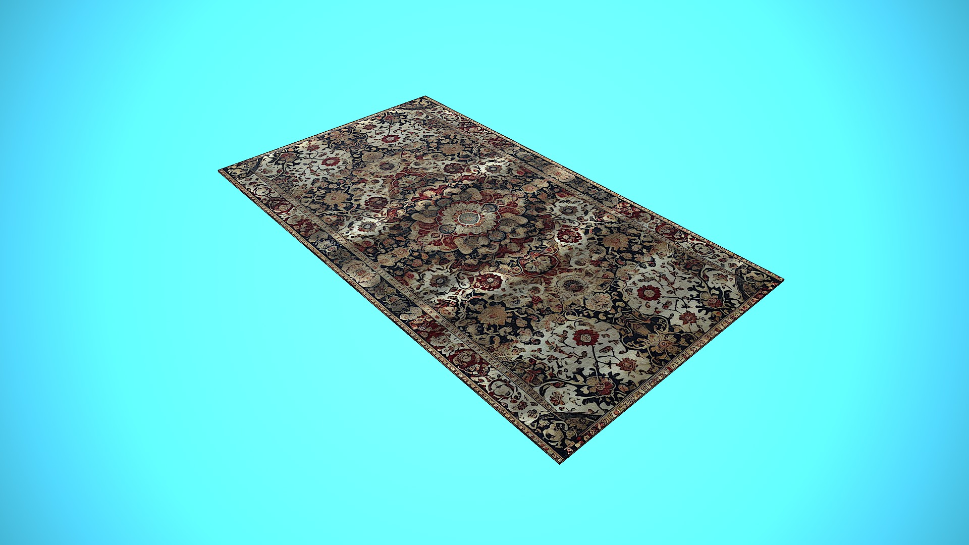 CUSTOMIZABLE RUG CARTOON STYLIZED Low-poly 3D model_6