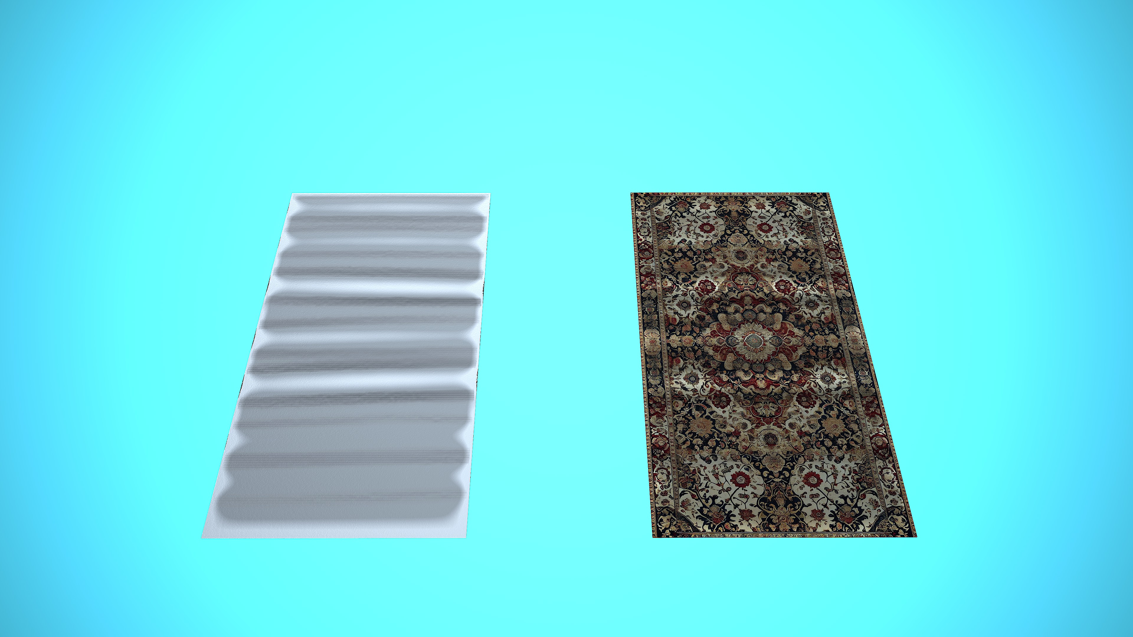 CUSTOMIZABLE RUG CARTOON STYLIZED Low-poly 3D model_3