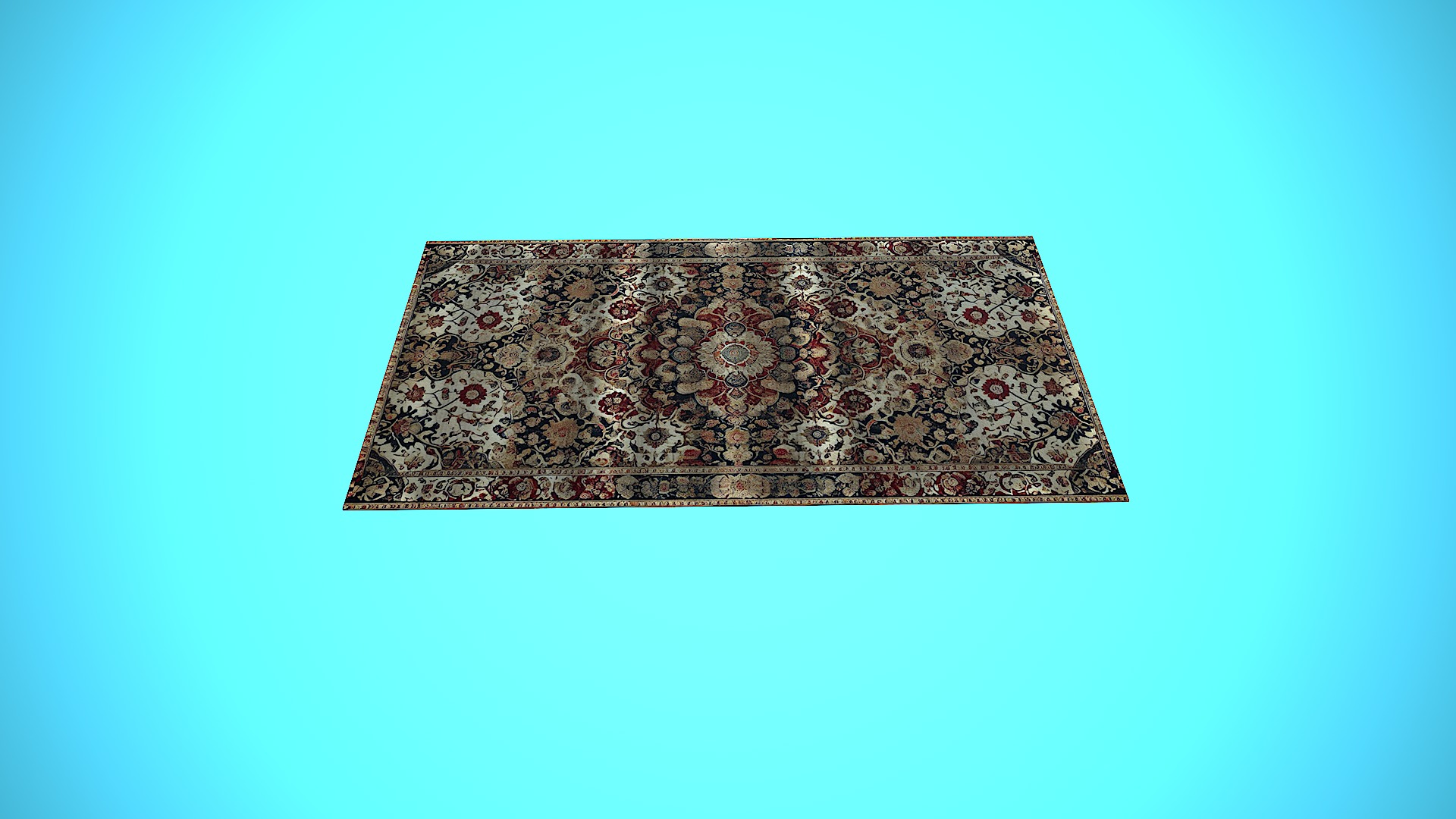 CUSTOMIZABLE RUG CARTOON STYLIZED Low-poly 3D model_8