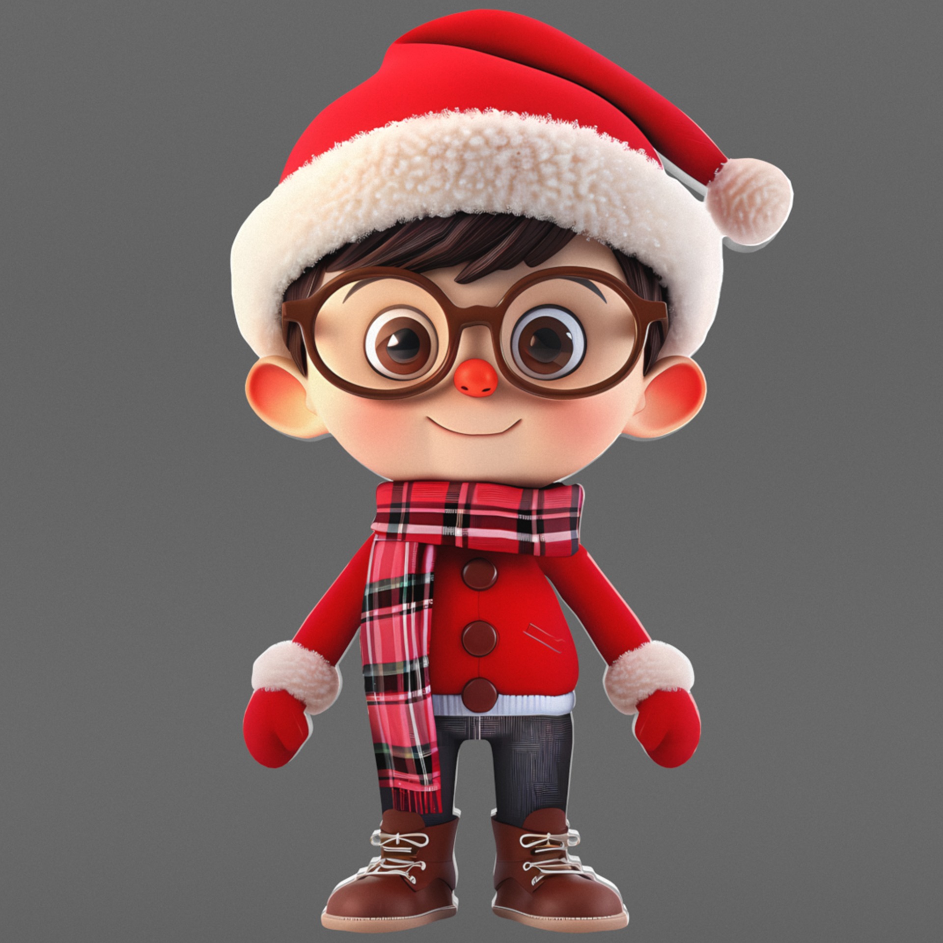 cute kid snow Christmas Keychain STL printable and decorate  3D print model_5