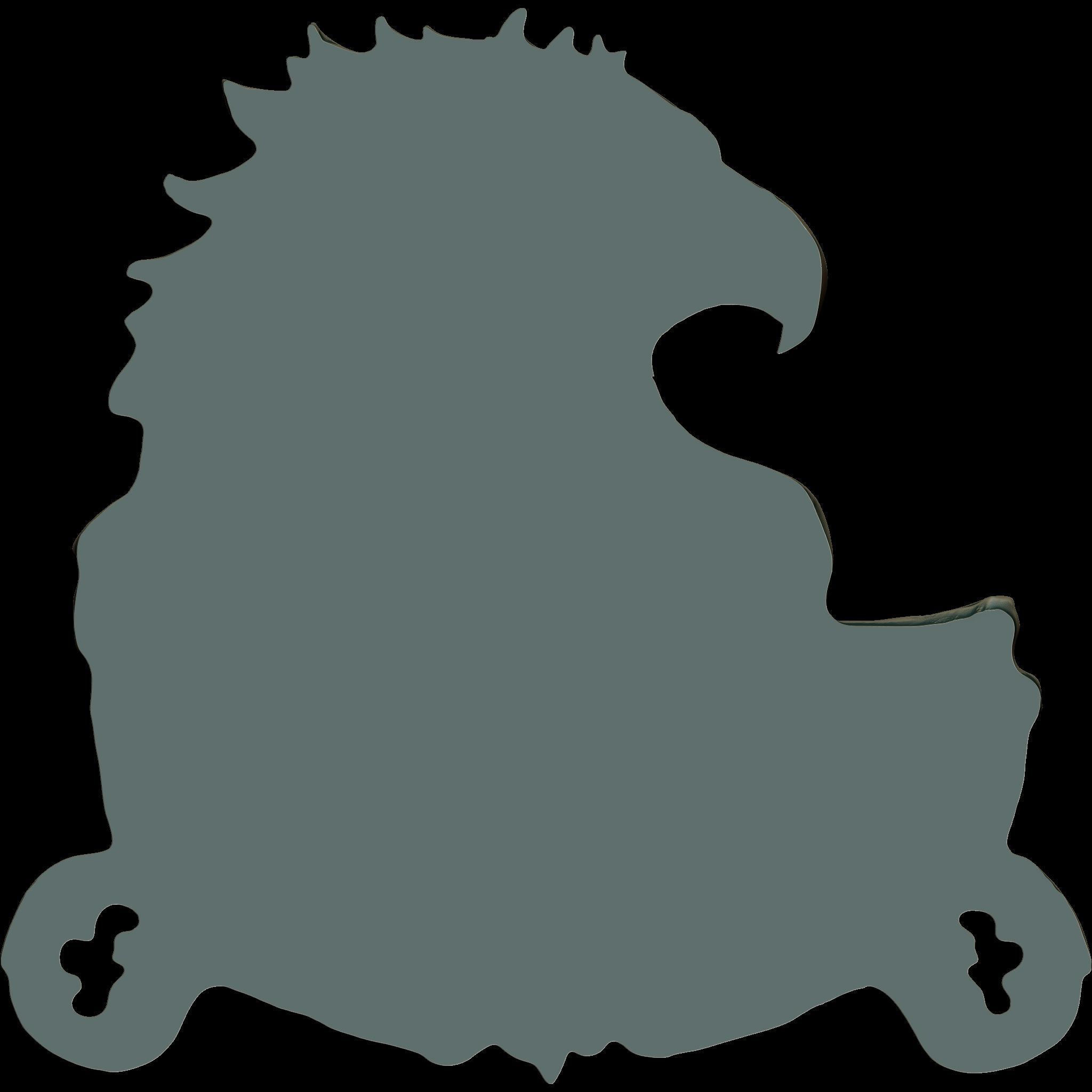 Eagle Head Relief No1 STL file for 3d Printing or CNC 3D print model_10