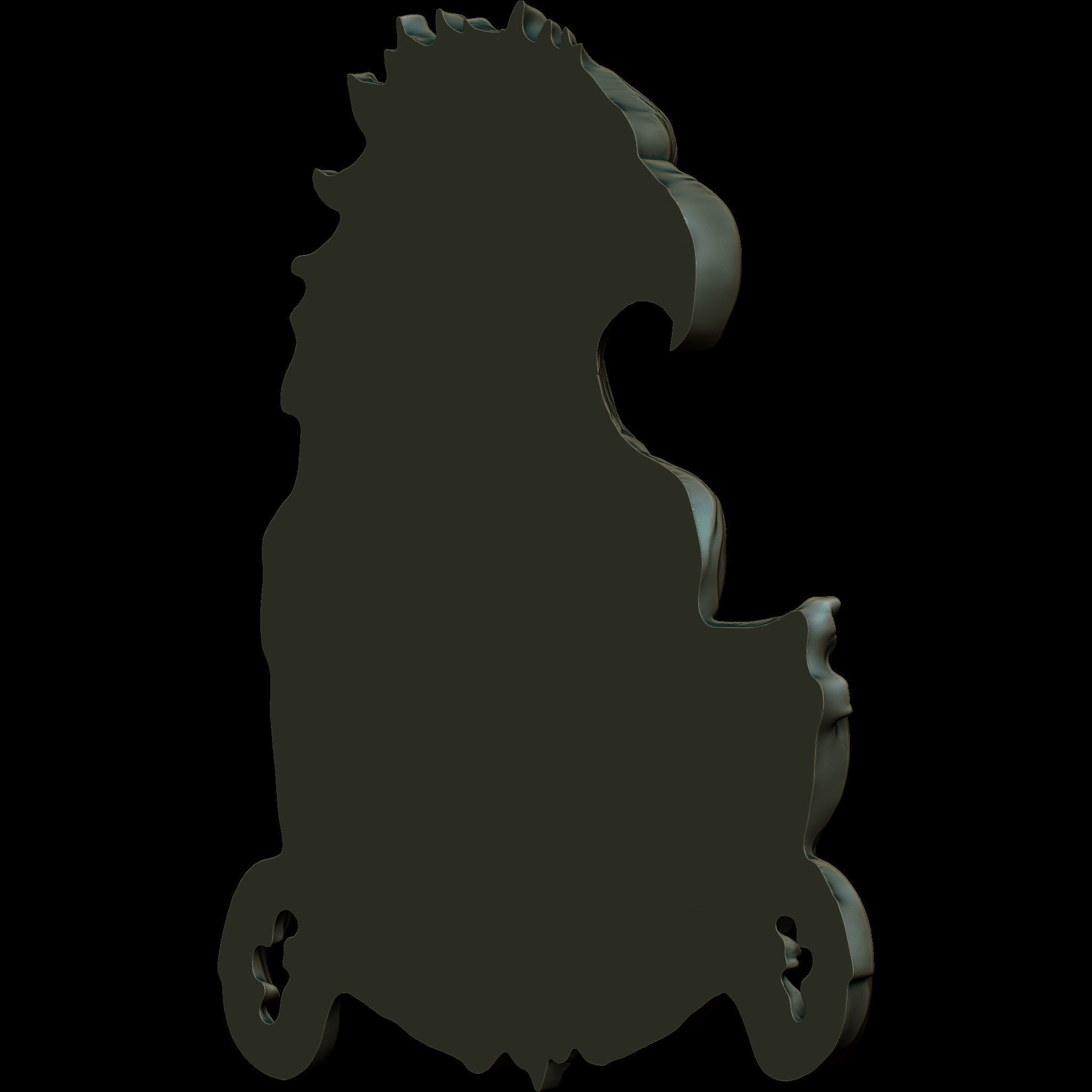 Eagle Head Relief No1 STL file for 3d Printing or CNC 3D print model_9