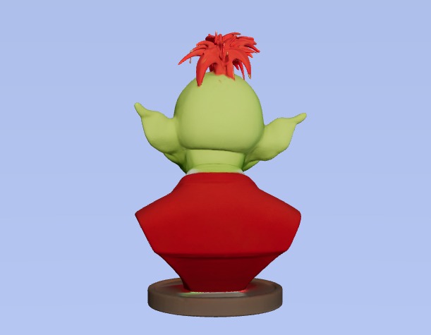 Grinch Bust 3D Model  Festive Holiday Icon for Christmas  3D print model_2