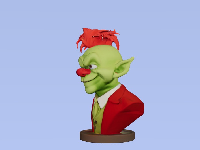 Grinch Bust 3D Model  Festive Holiday Icon for Christmas  3D print model_1