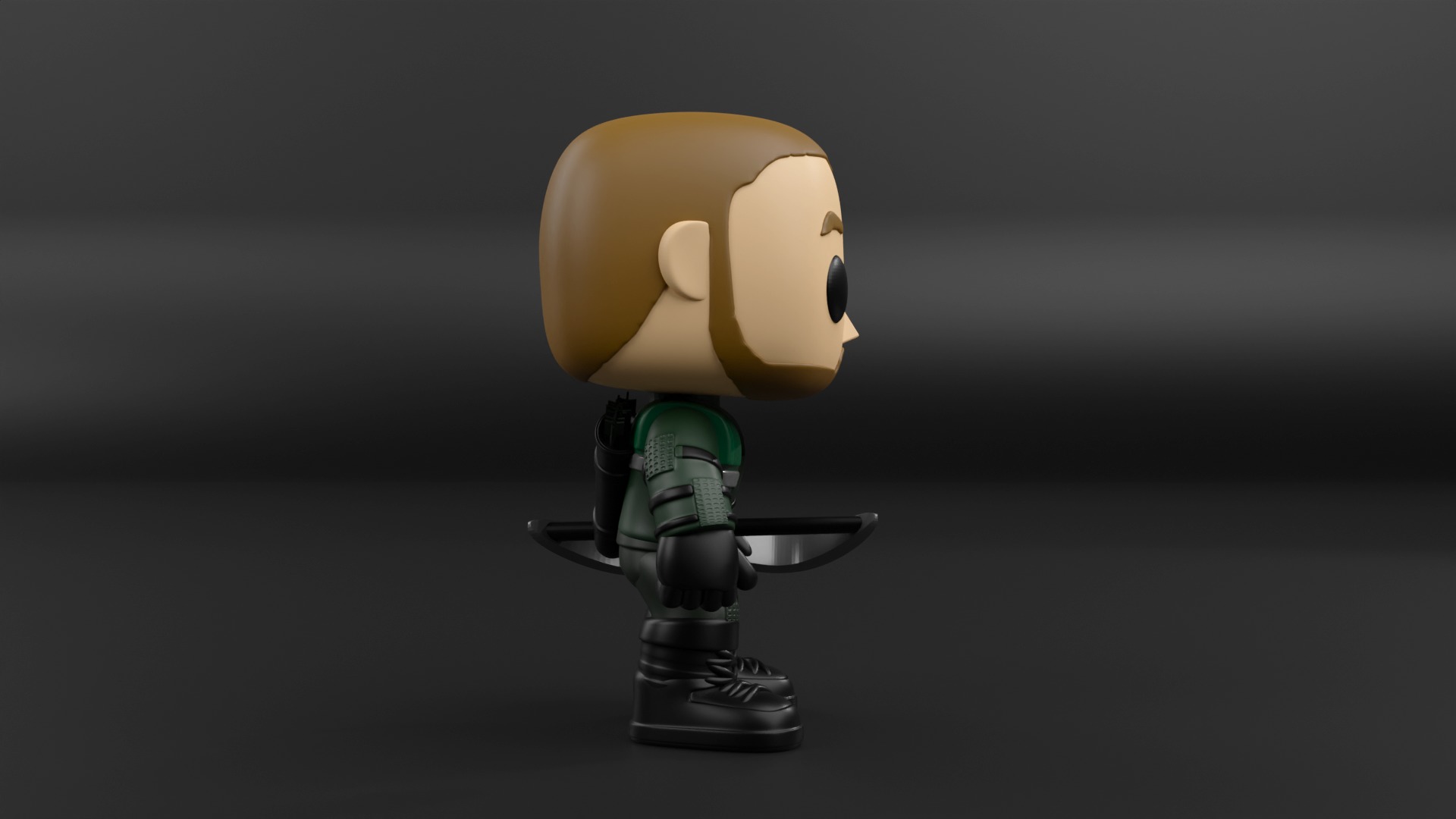 Green Arrow funko pop from the dc universe  3D print model_6