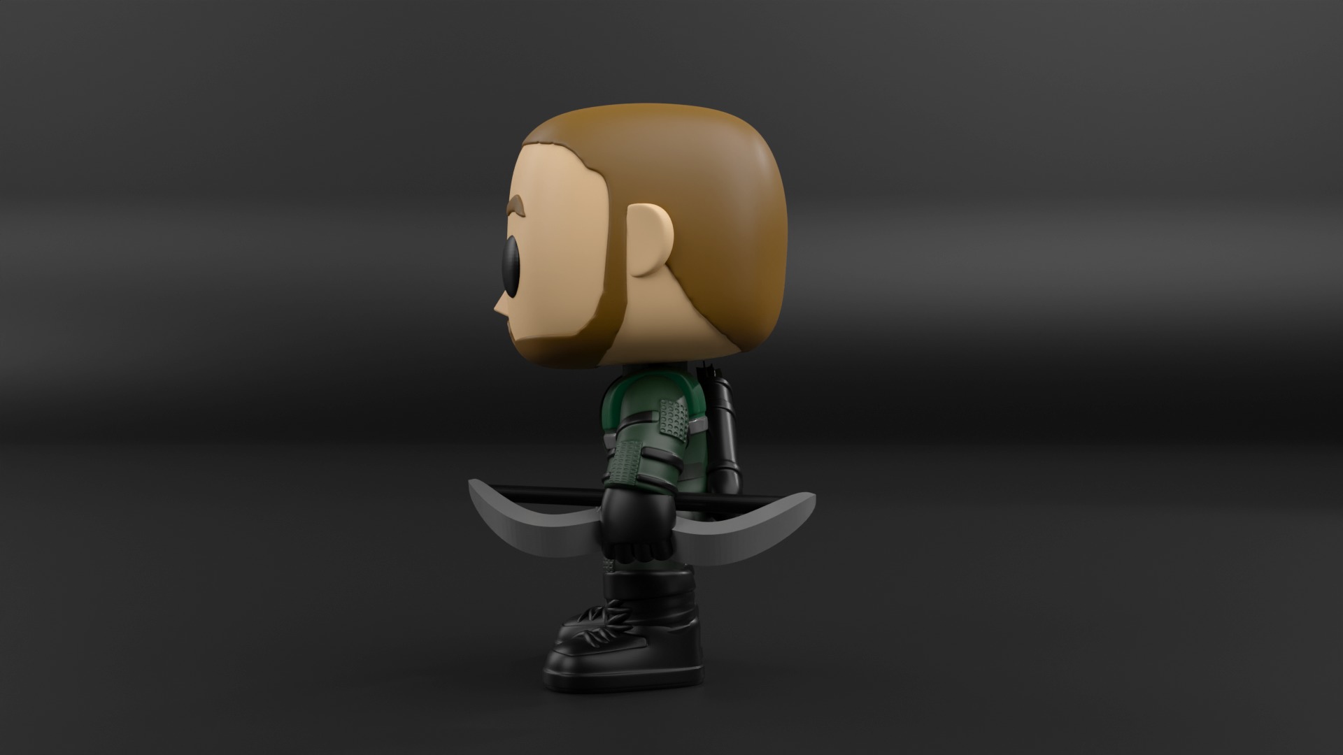 Green Arrow funko pop from the dc universe  3D print model_1