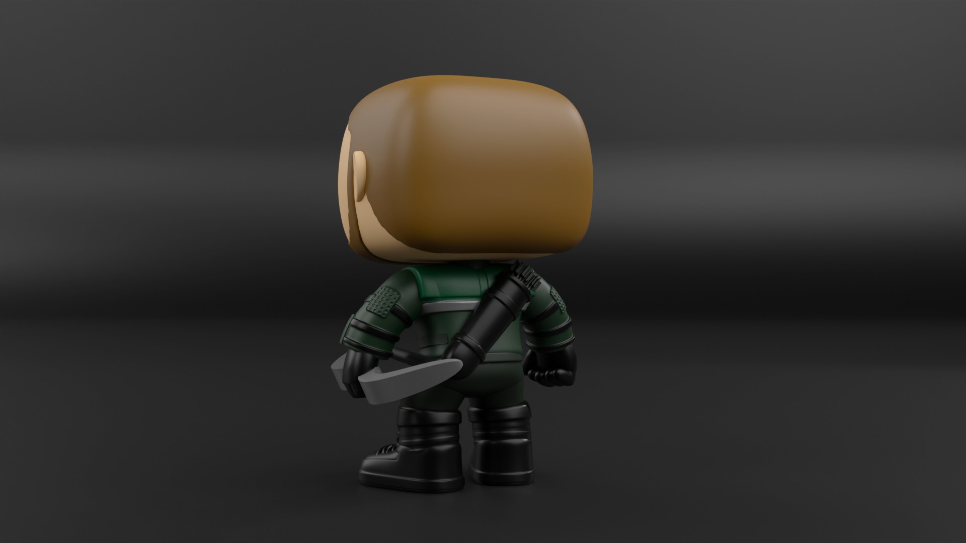 Green Arrow funko pop from the dc universe  3D print model_10