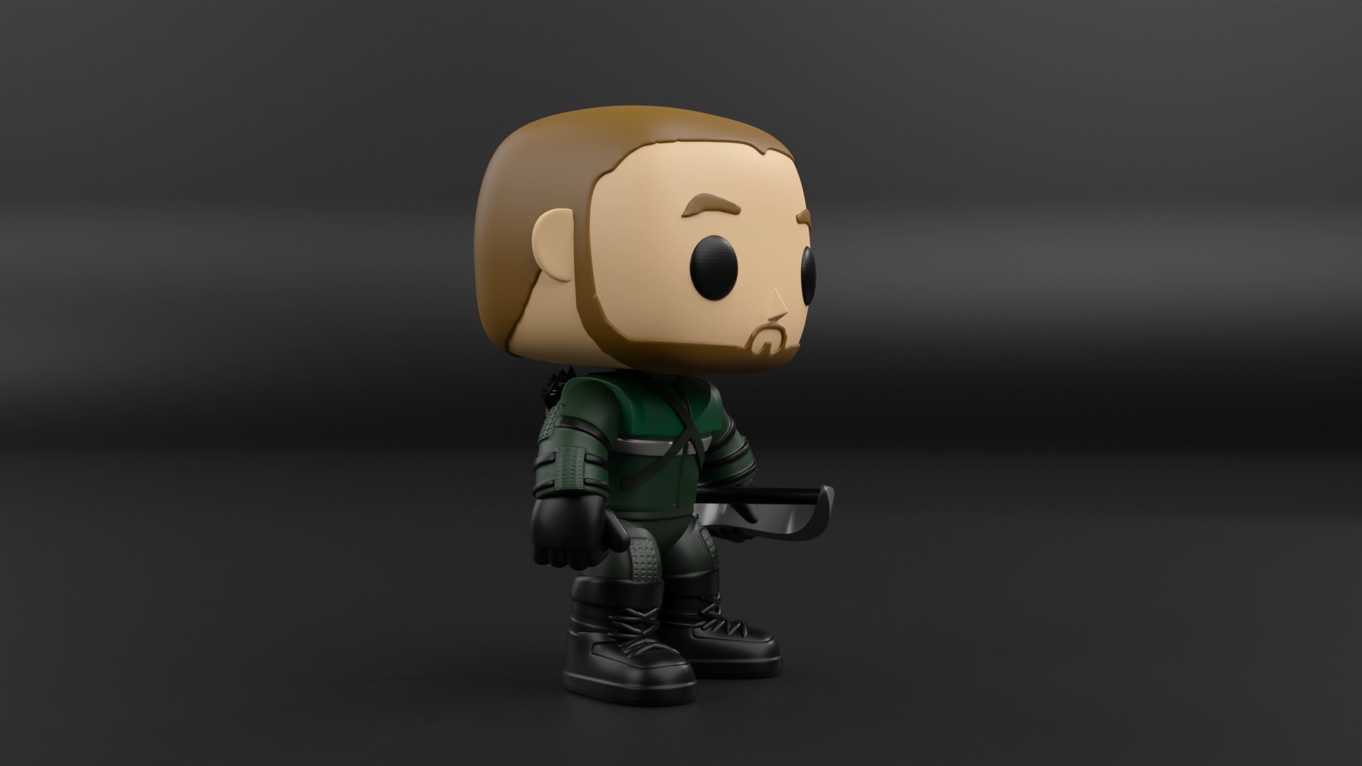 Green Arrow funko pop from the dc universe  3D print model_5