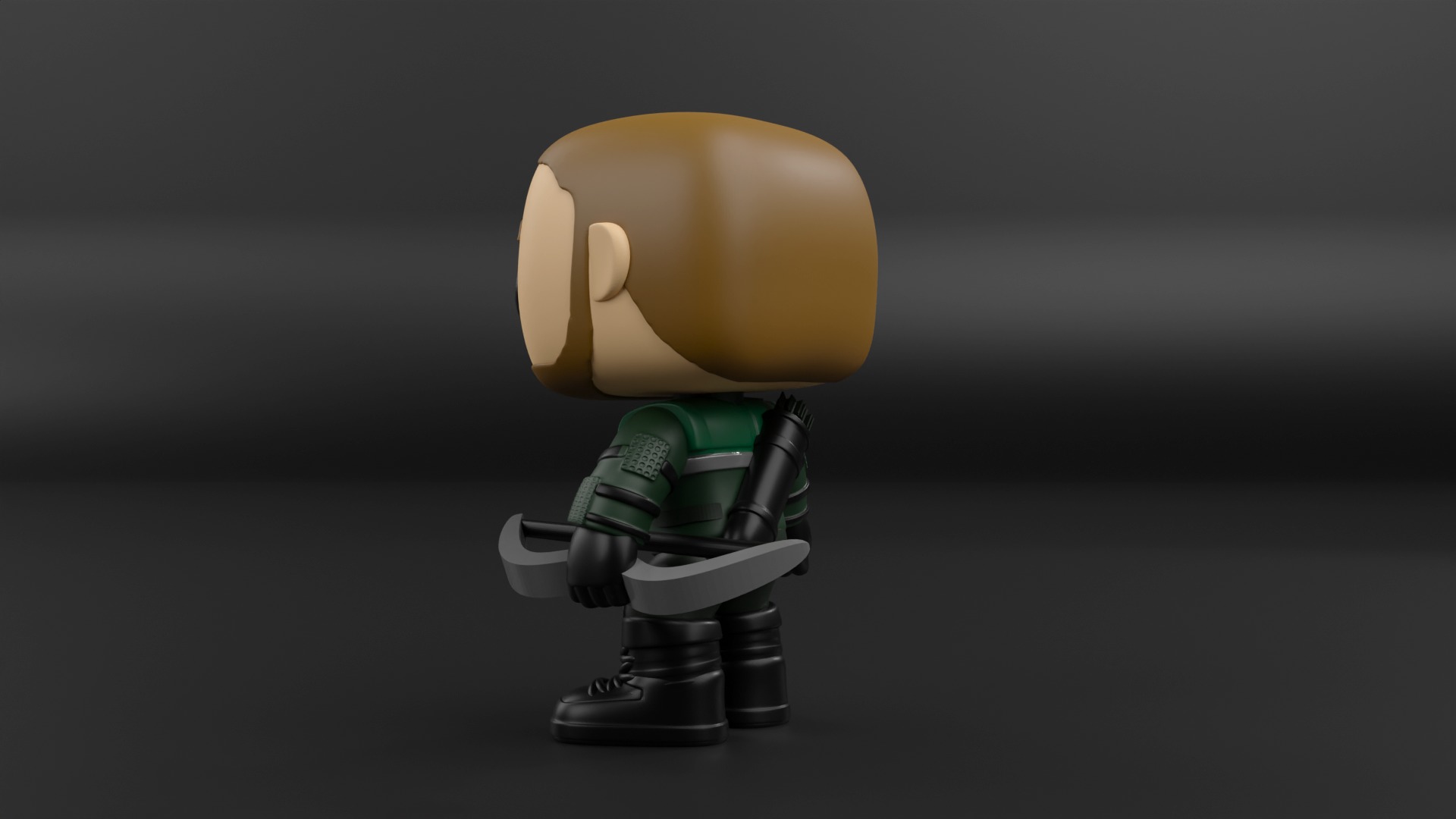 Green Arrow funko pop from the dc universe  3D print model_11