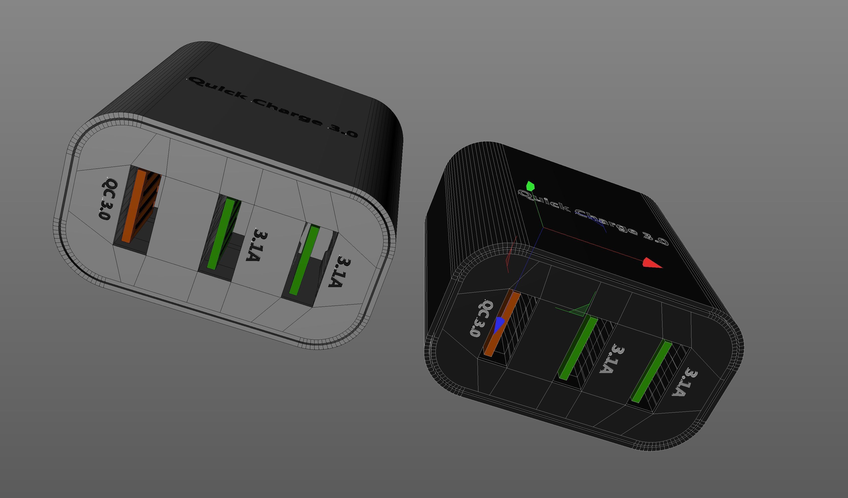 Phone Charger Quick Charge  3D model_6