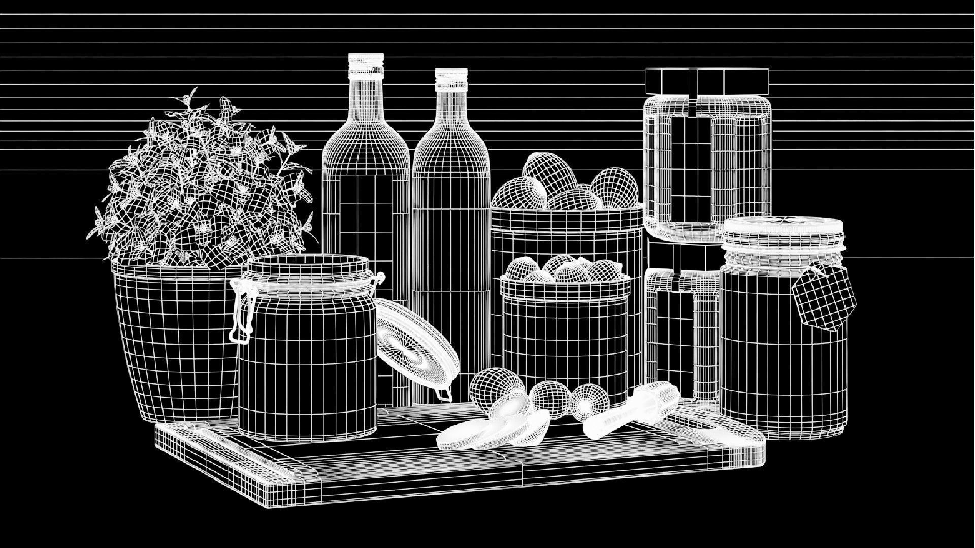 Kitchen set 3D model_10