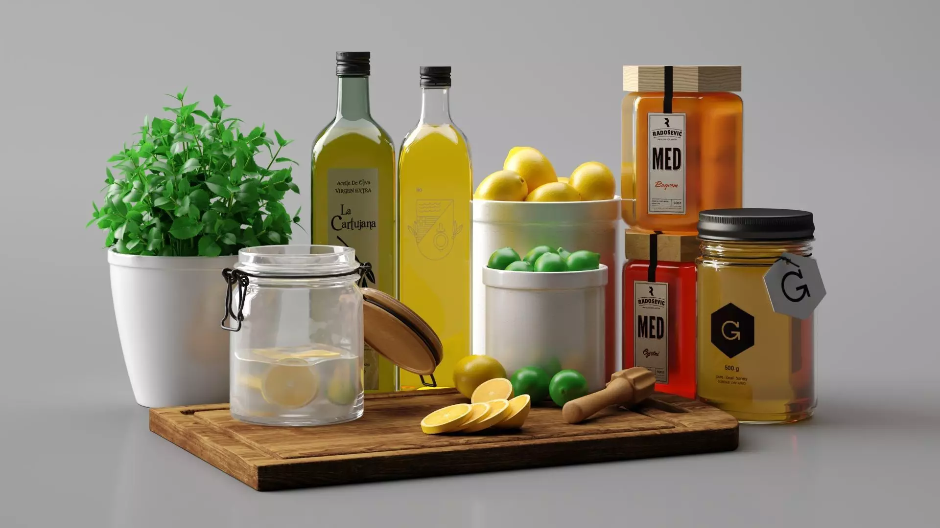 Kitchen set 3D model_0