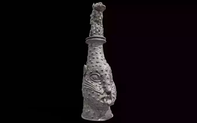 Leopard Head With Cub