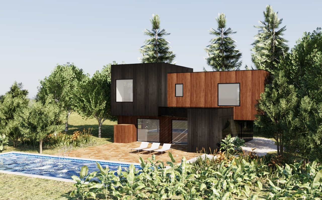 Contemporary Home with Poolside Terrace 3D model_3