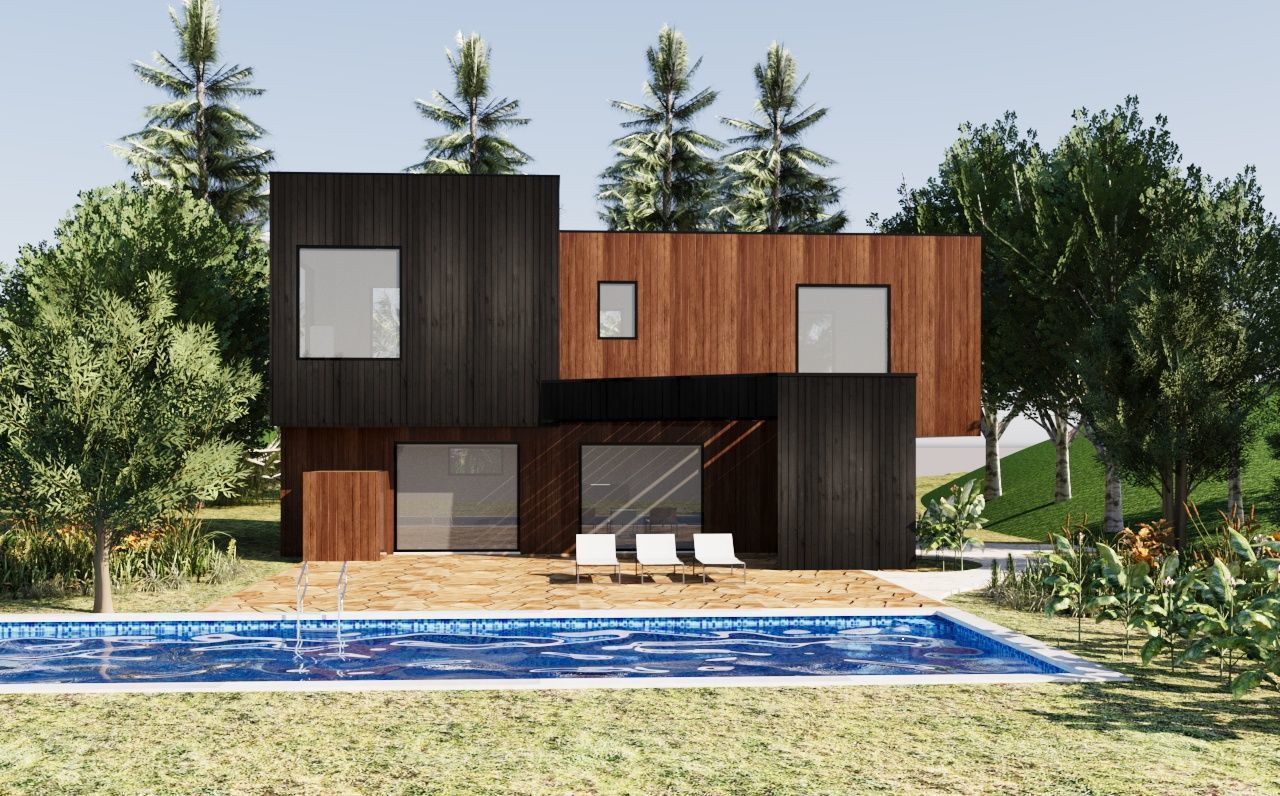 Contemporary Home with Poolside Terrace 3D model_1