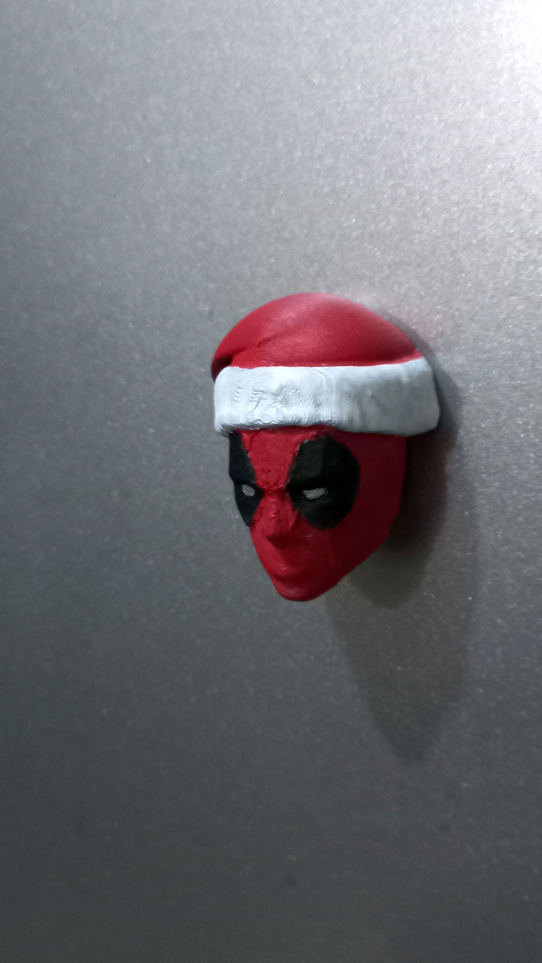santa Deadpool fridge magnet print in place No Supports 3D print model_4