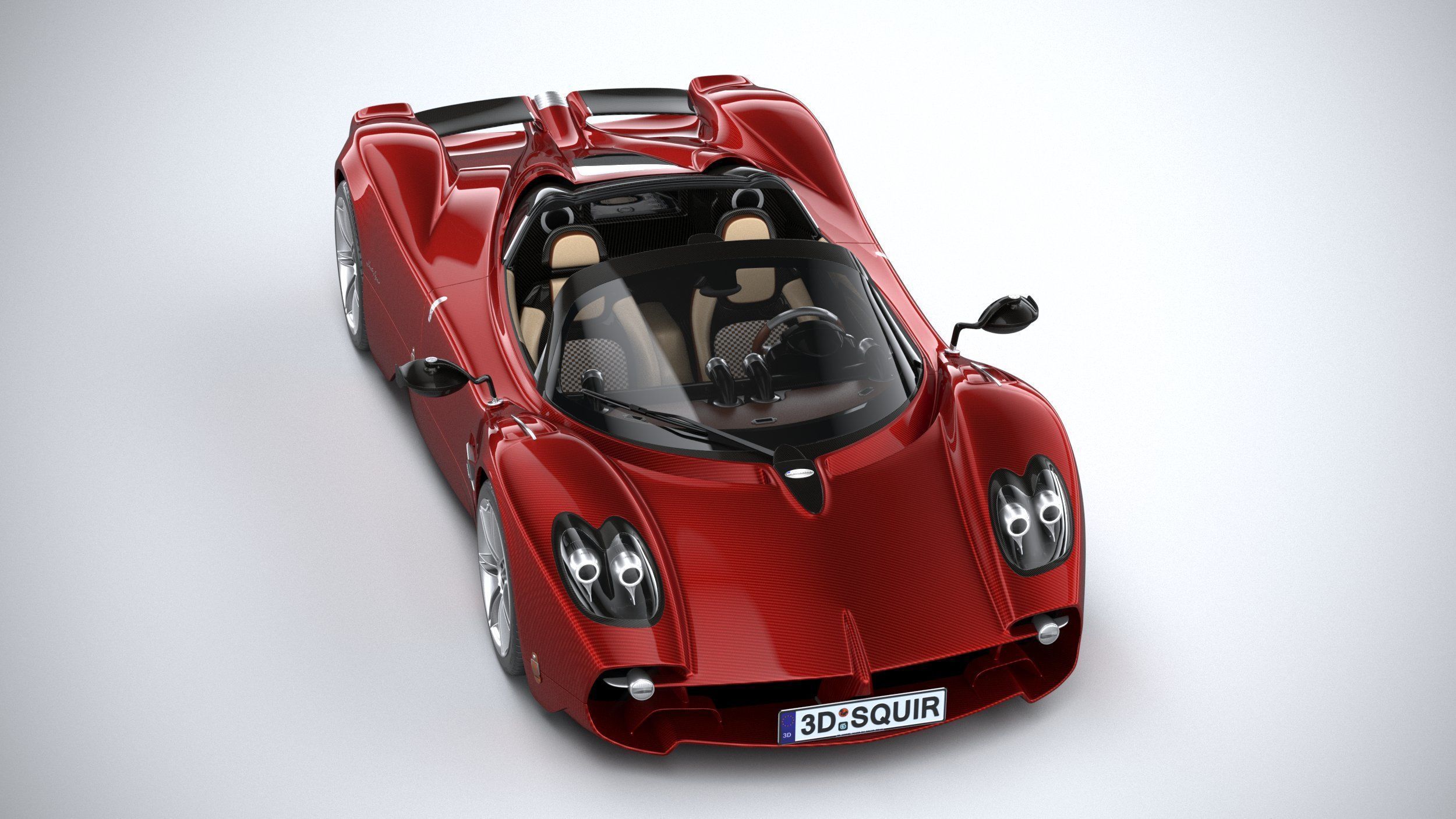 Pagani Utopia Roadster 2025 3D model_12