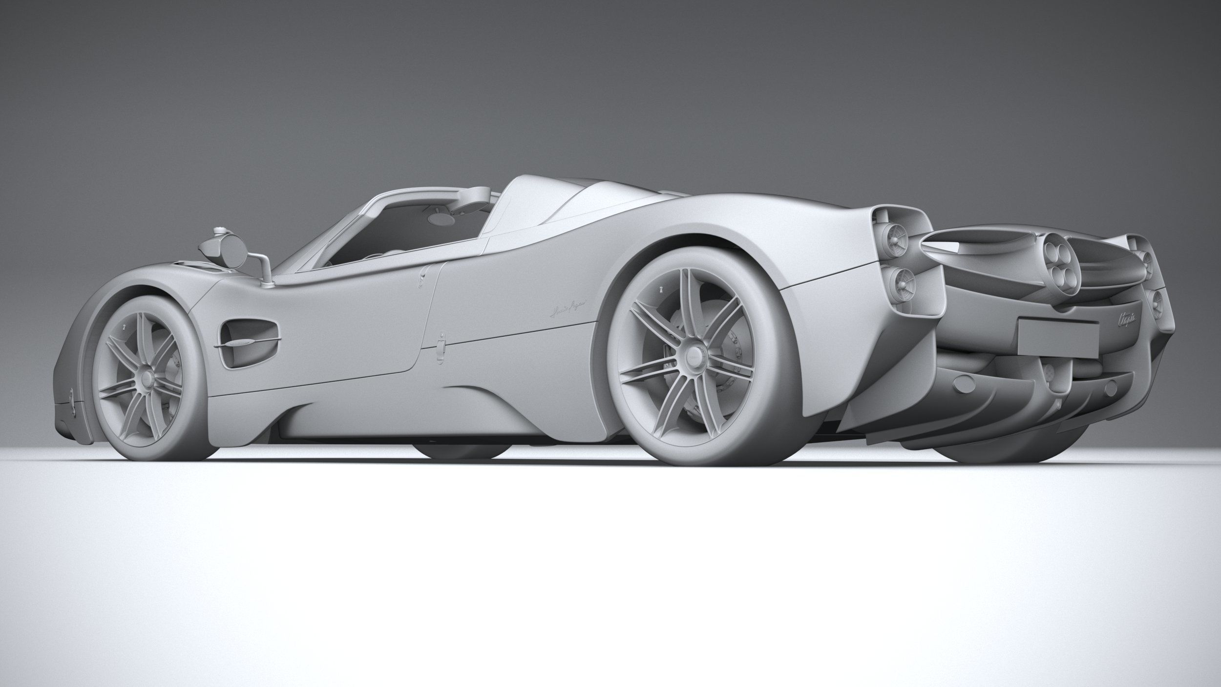 Pagani Utopia Roadster 2025 3D model_21
