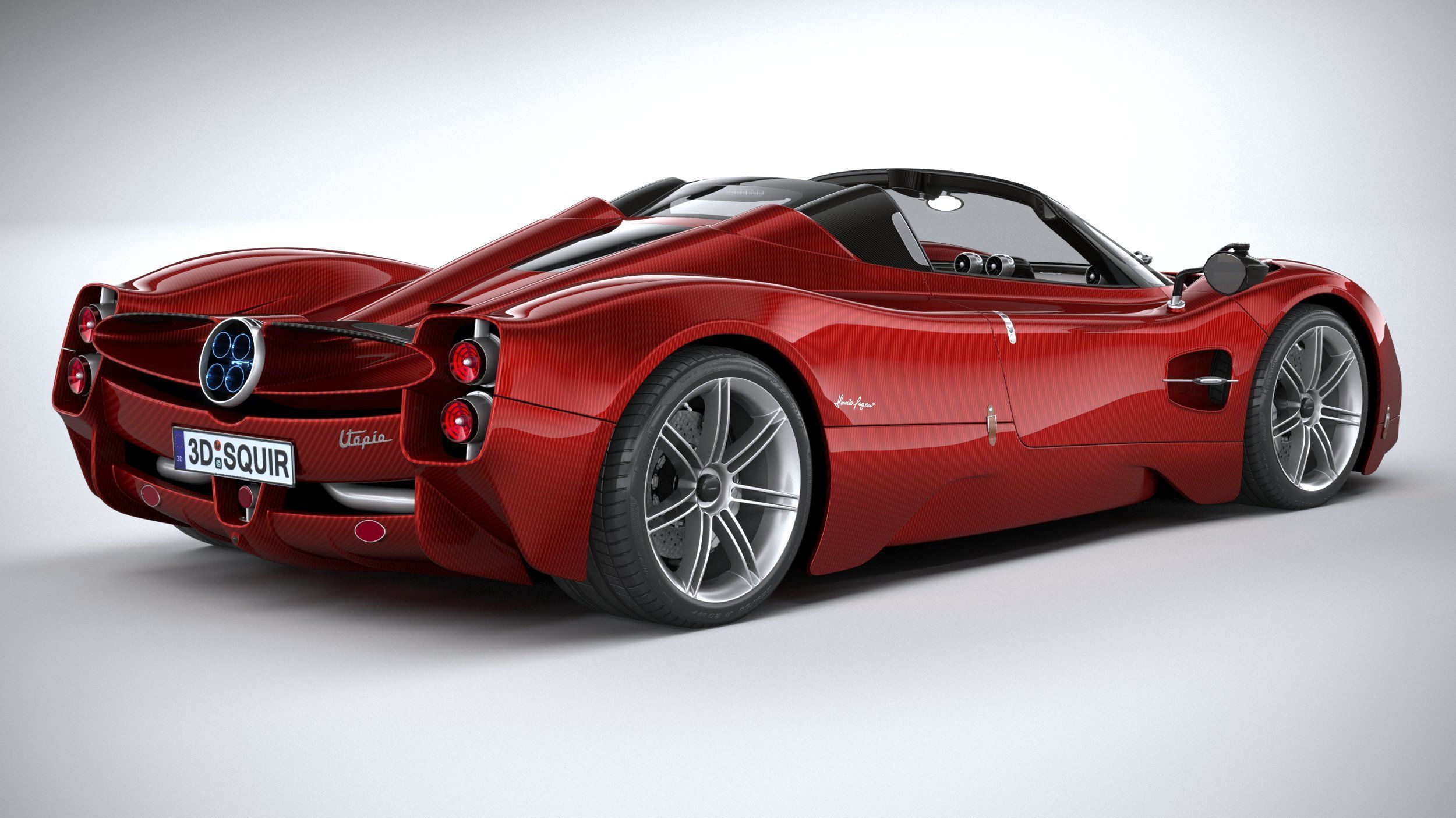 Pagani Utopia Roadster 2025 3D model_17
