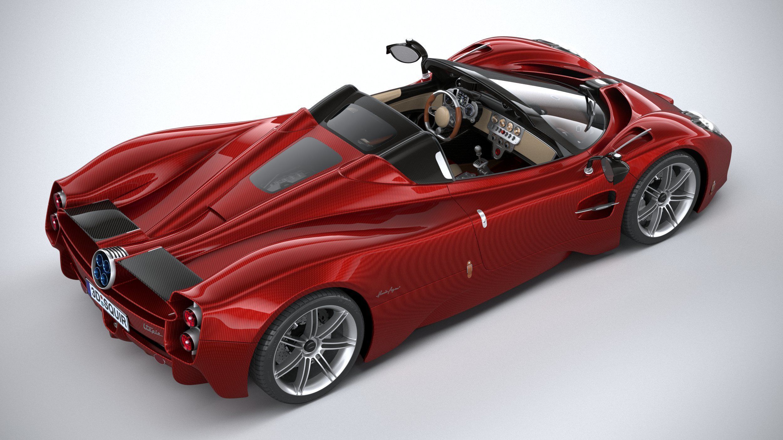Pagani Utopia Roadster 2025 3D model_10