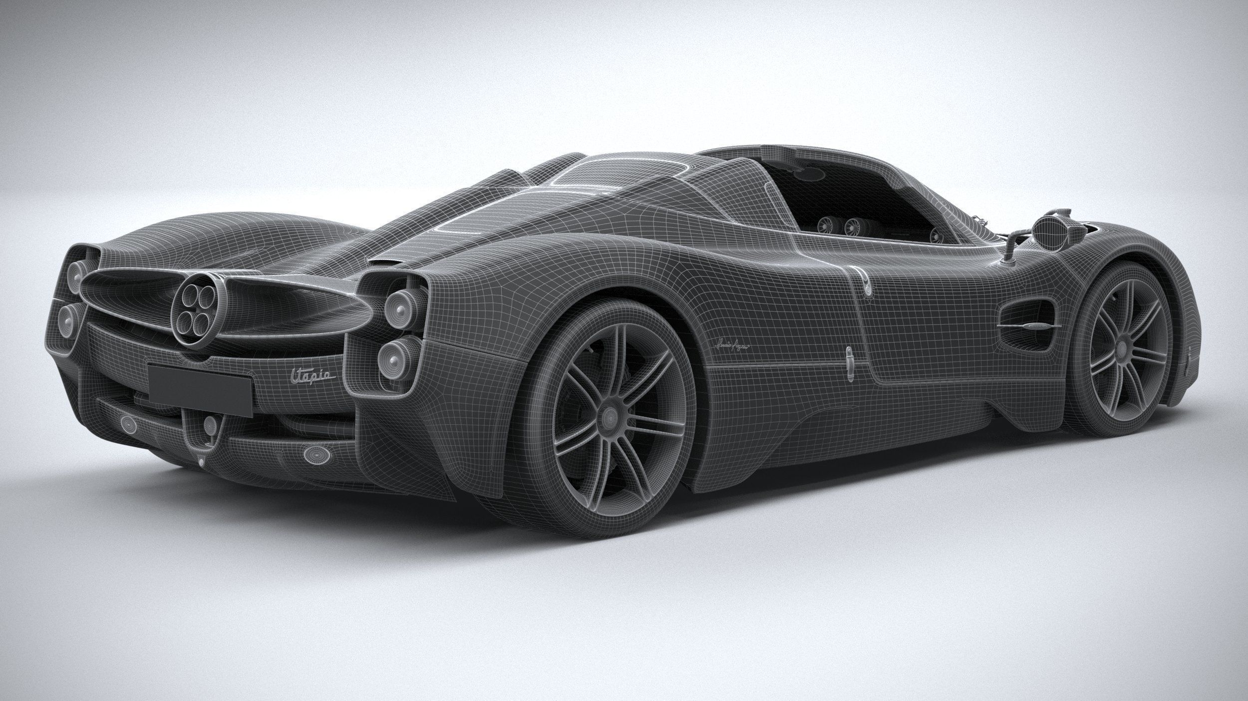 Pagani Utopia Roadster 2025 3D model_30