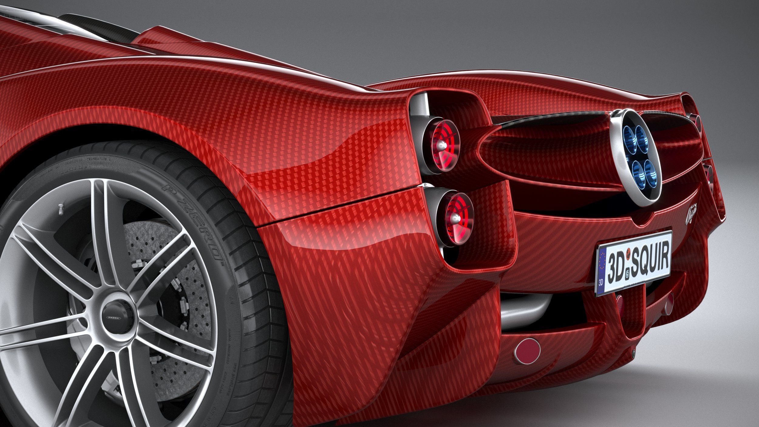 Pagani Utopia Roadster 2025 3D model_6