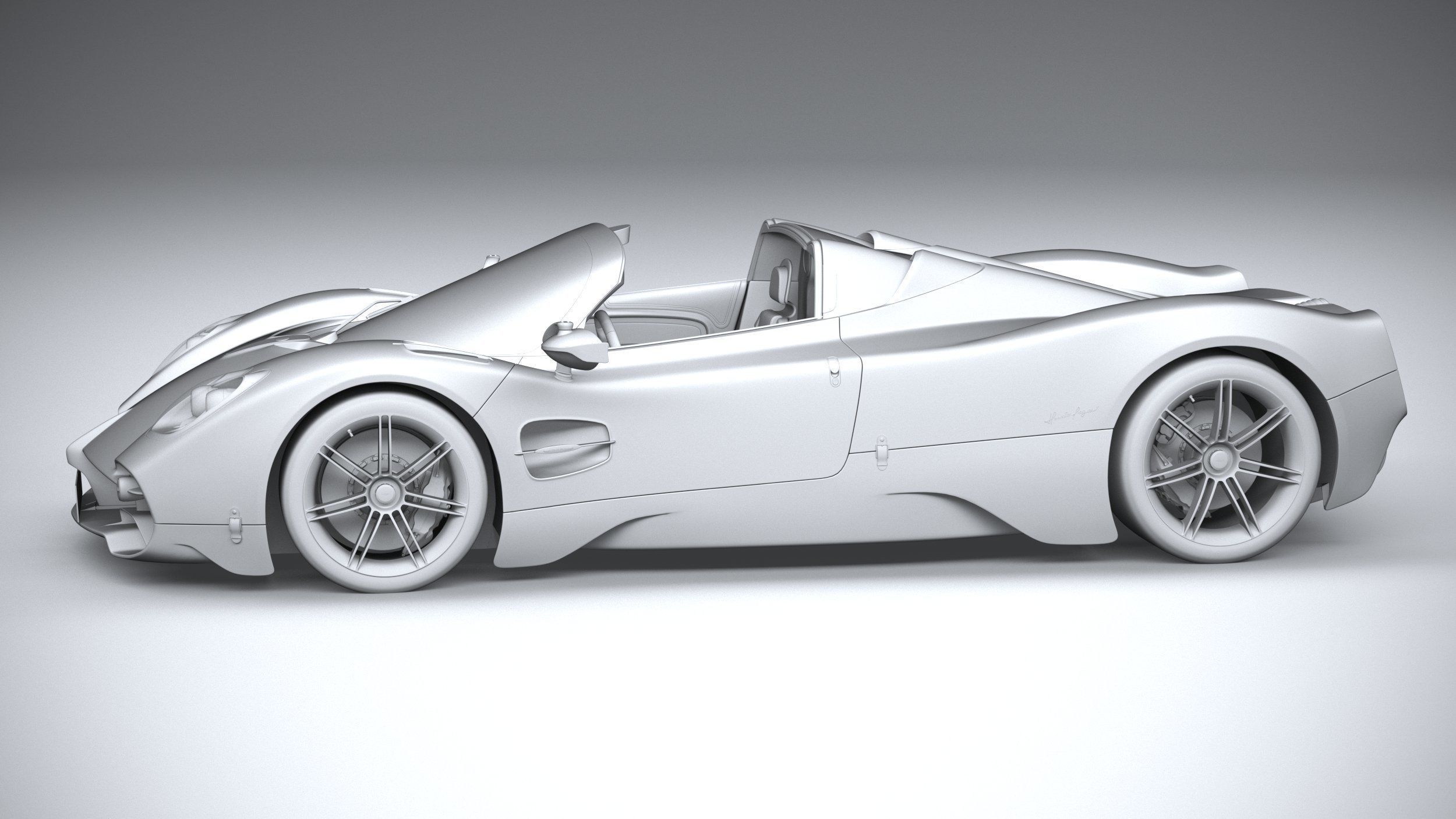 Pagani Utopia Roadster 2025 3D model_22