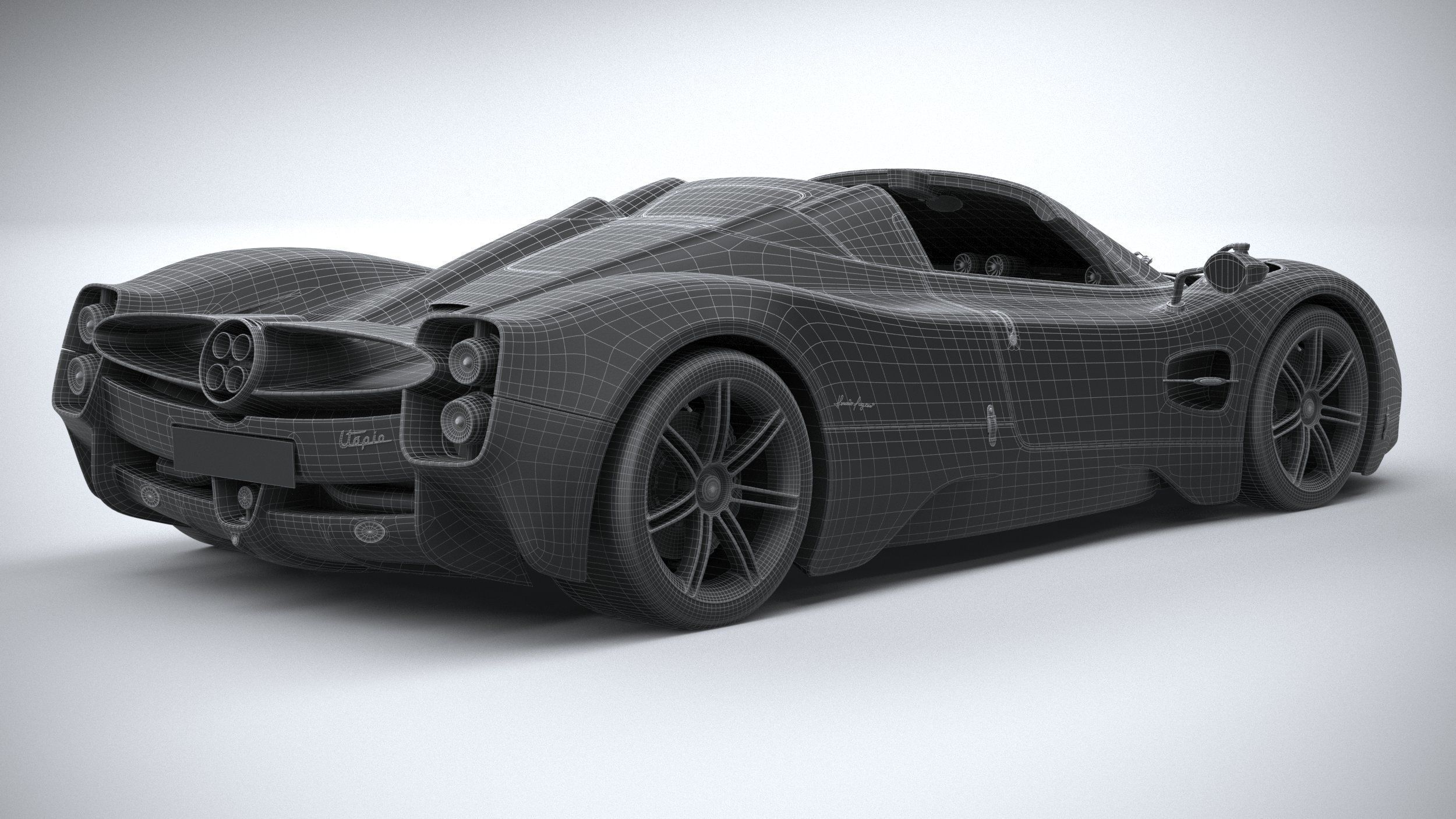 Pagani Utopia Roadster 2025 3D model_32