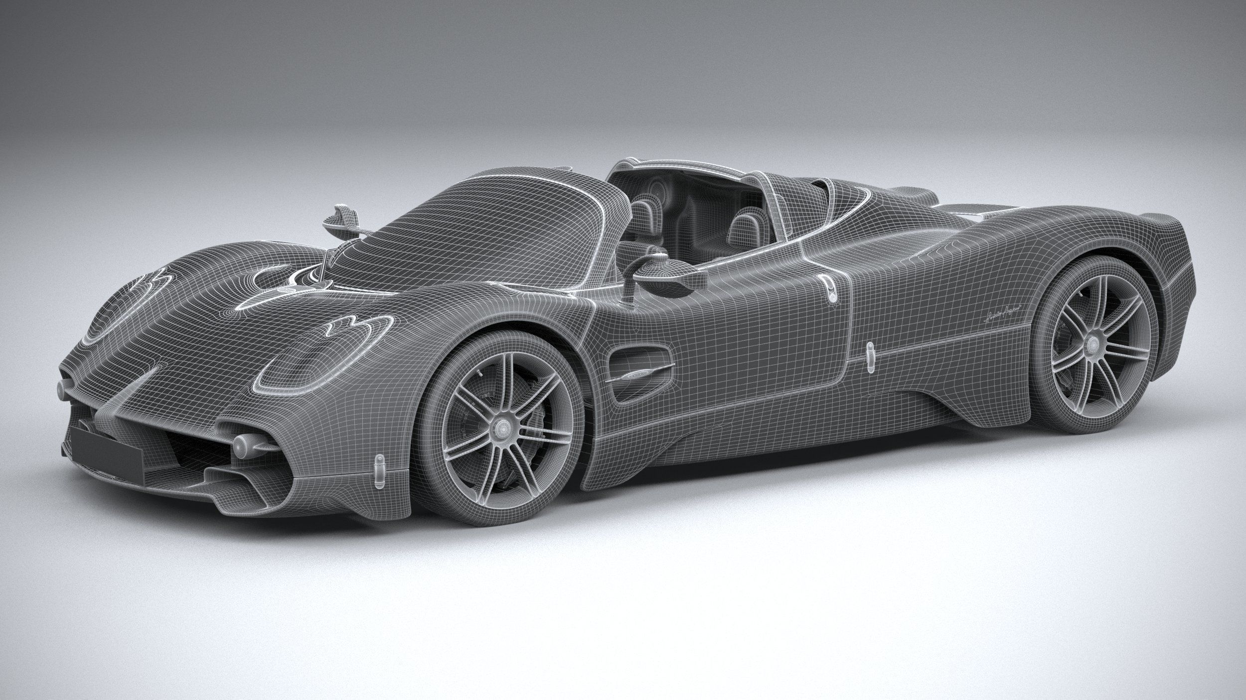 Pagani Utopia Roadster 2025 3D model_29