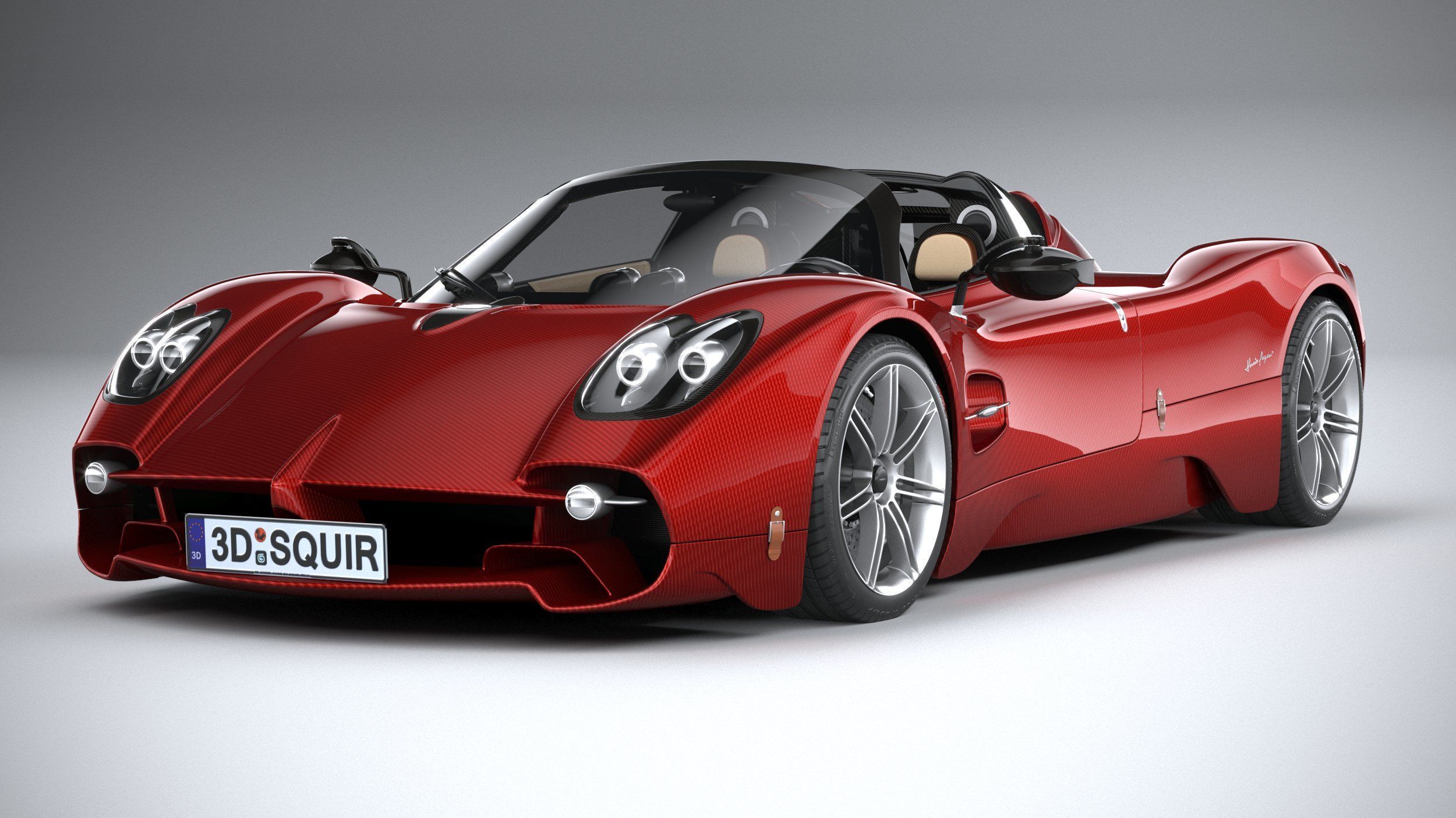 Pagani Utopia Roadster 2025 3D model_2