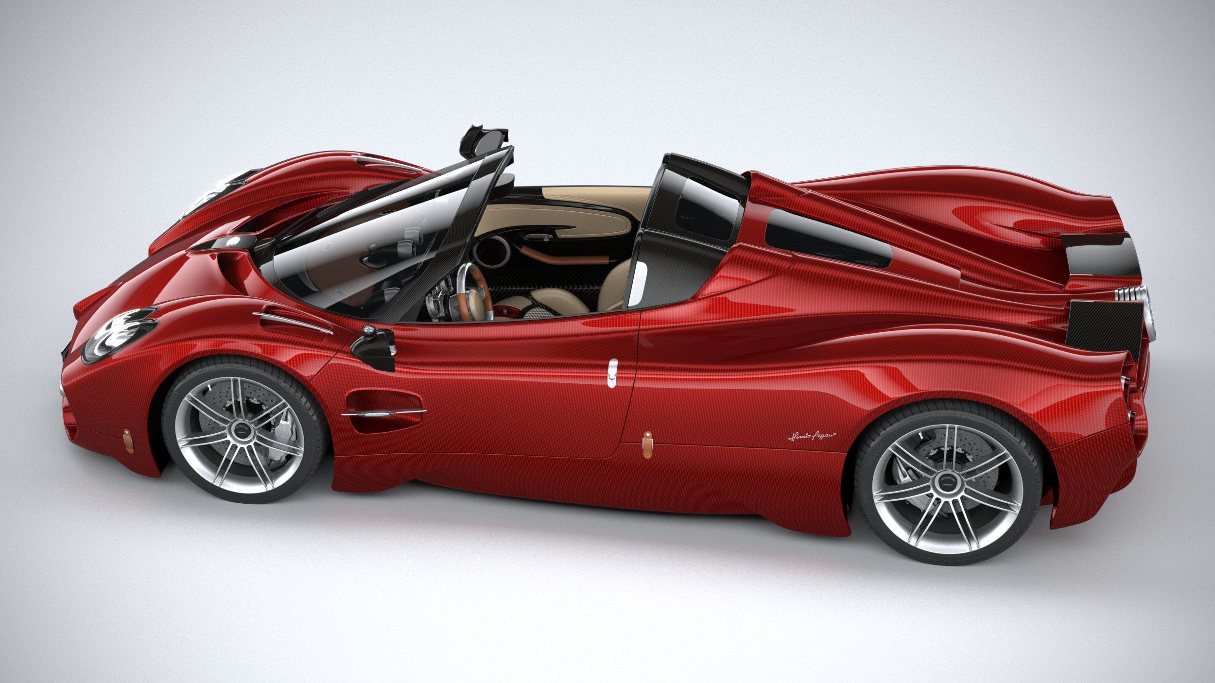 Pagani Utopia Roadster 2025 3D model_9
