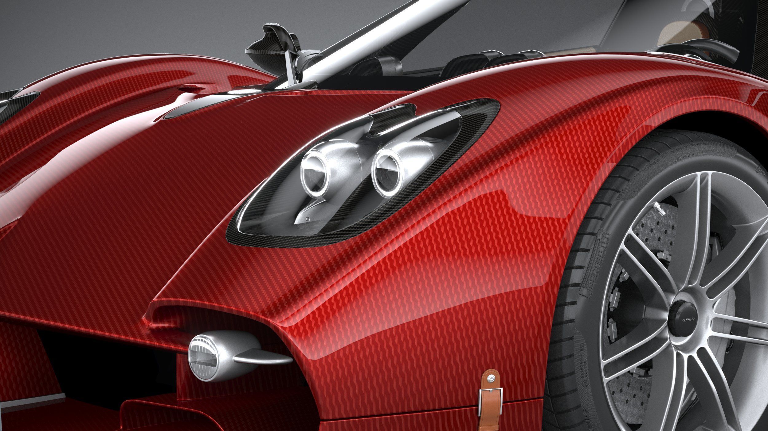 Pagani Utopia Roadster 2025 3D model_14