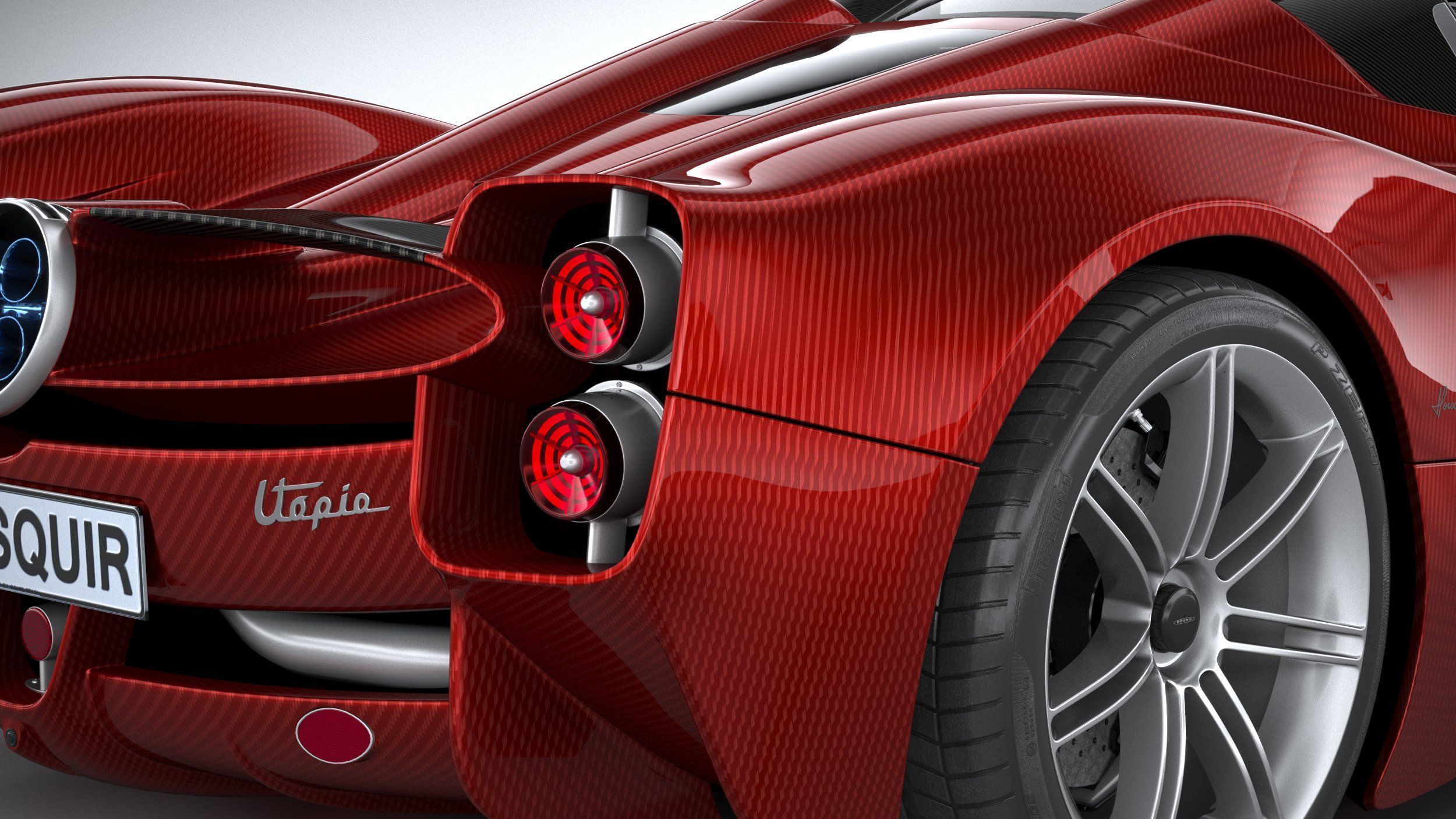 Pagani Utopia Roadster 2025 3D model_18