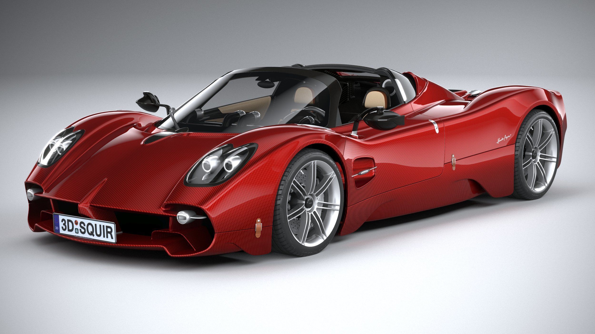 Pagani Utopia Roadster 2025 3D model_1