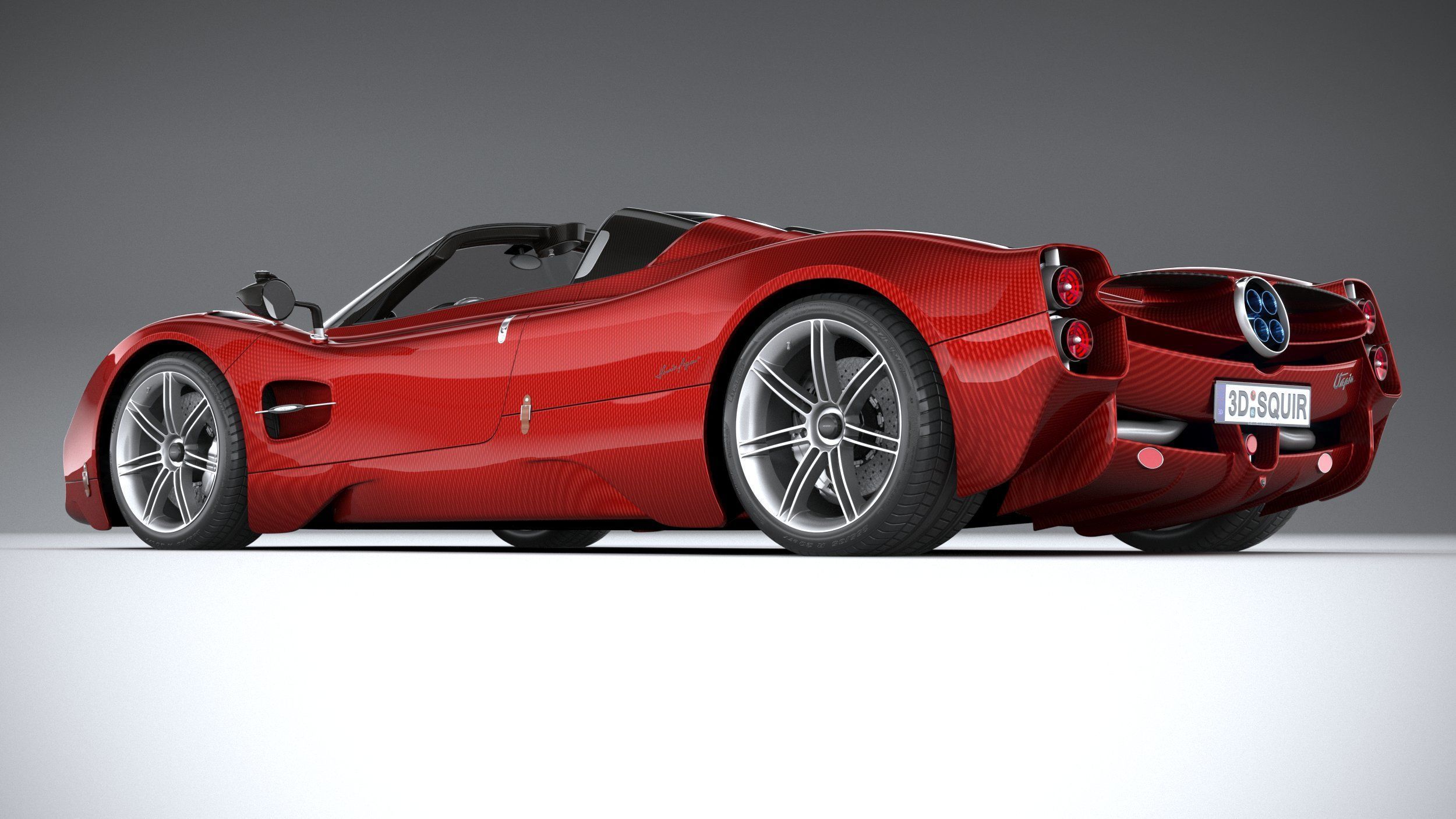 Pagani Utopia Roadster 2025 3D model_5