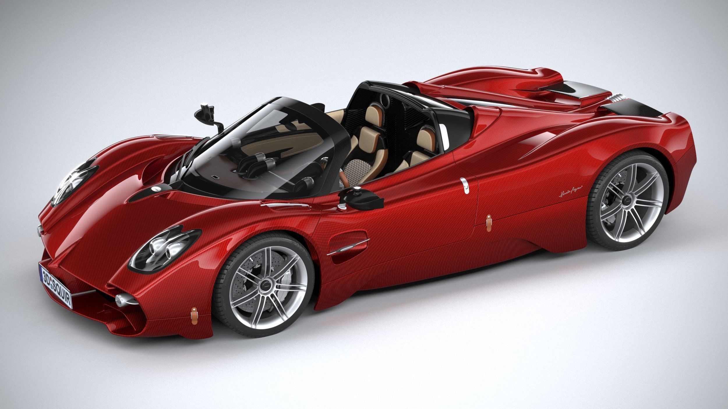 Pagani Utopia Roadster 2025 3D model_7