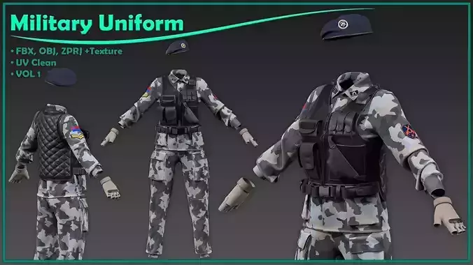 female military uniform with texture