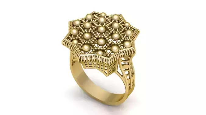 PRECIOUS GOLD RING 3D PRINTABLE MODEL