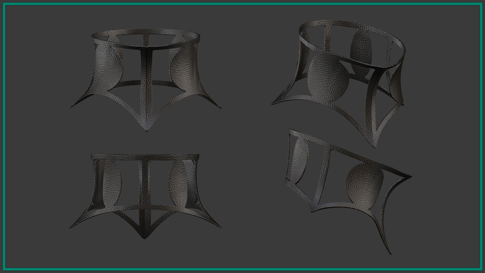 15 female neck choker 3D model_6