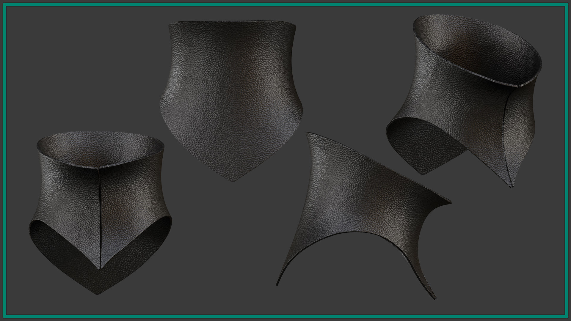 15 female neck choker 3D model_7