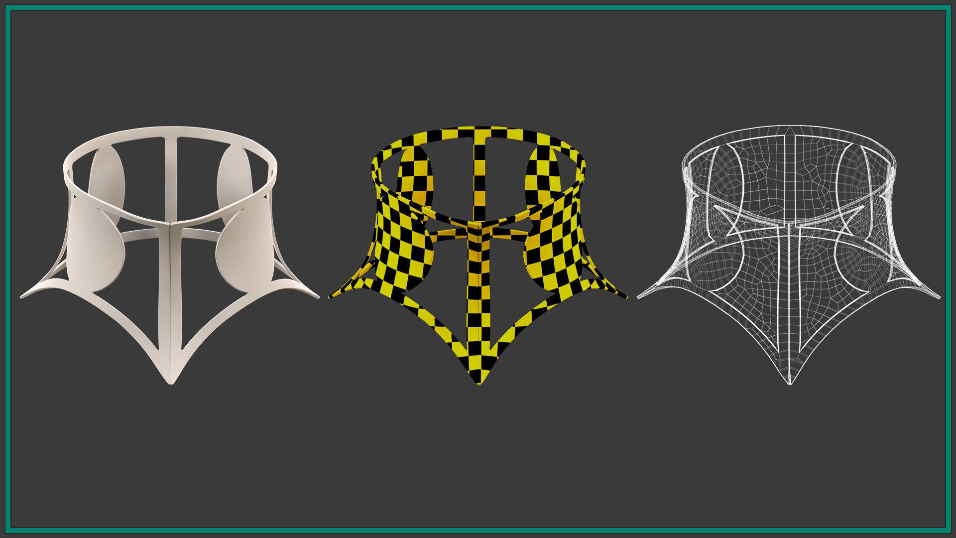 15 female neck choker 3D model_16