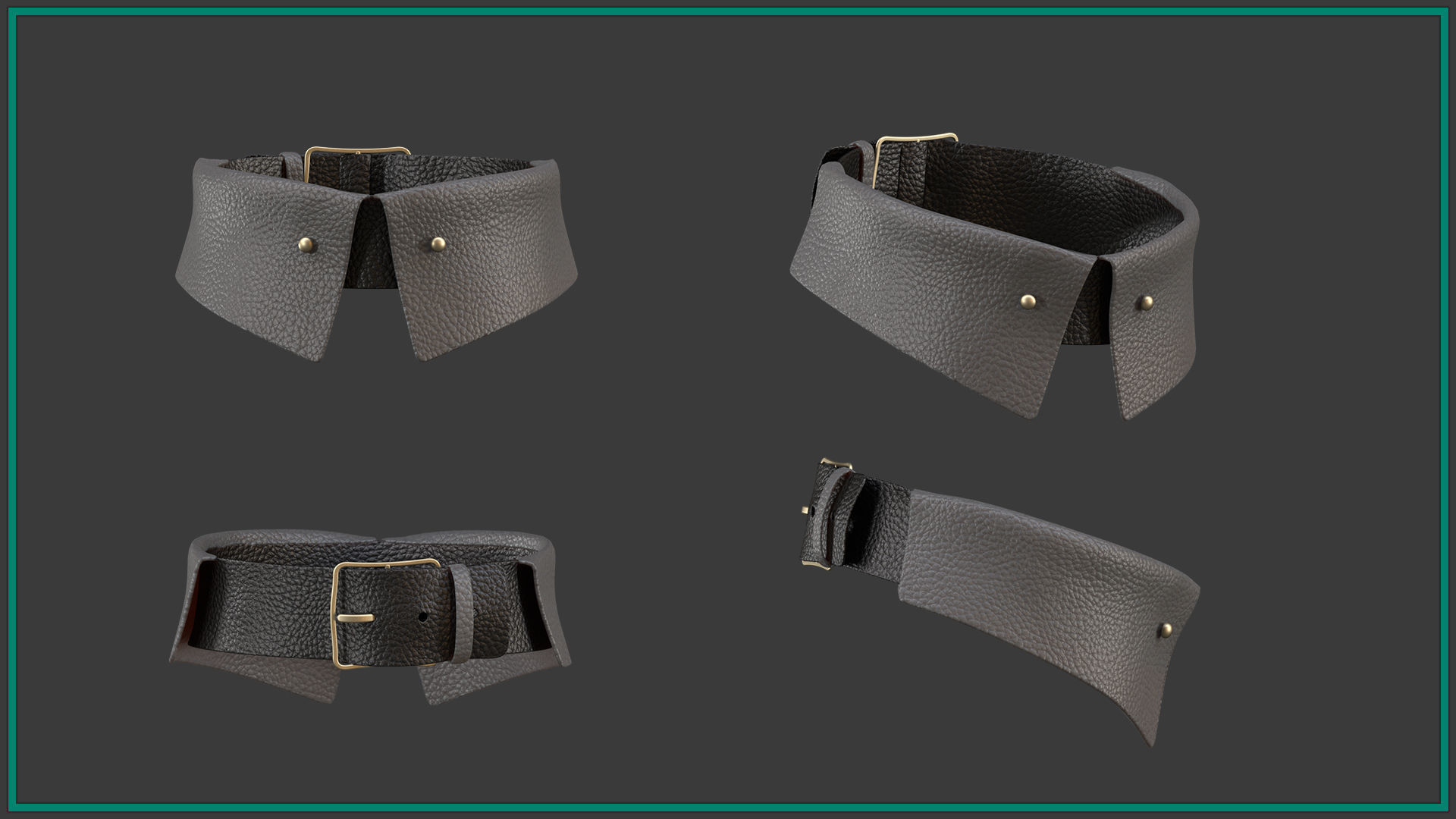 15 female neck choker 3D model_1