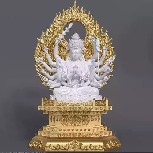 Bodhisattva Thousand-armed 3D print model