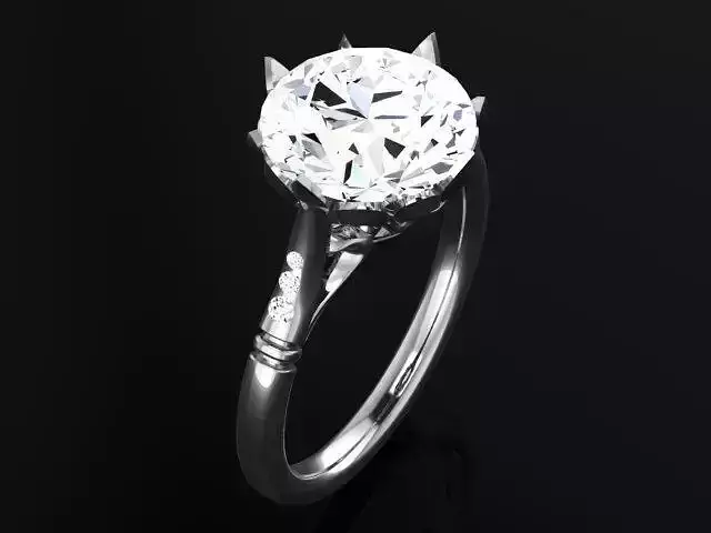 Ring with round stone 4898