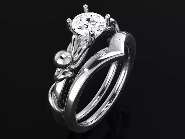 Ring with round stone 4894